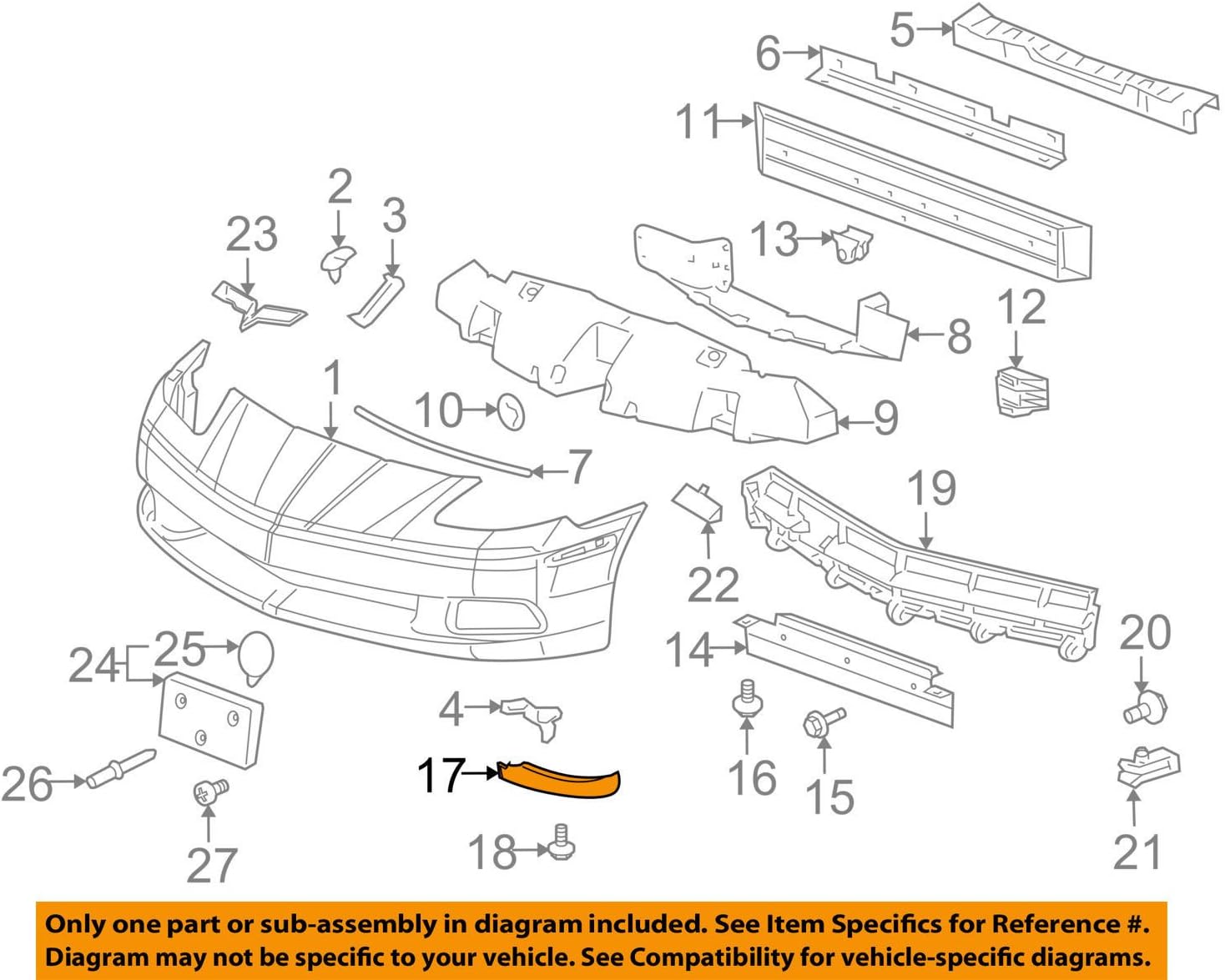 GM Genuine GM 20896059 Bumper Valance Panel, Left, Outer, Front