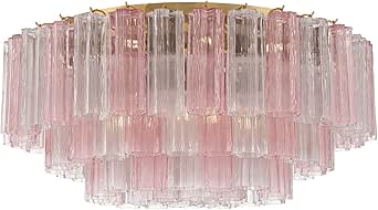 Crystorama Addis 16 Light Aged Brass Flush Mount