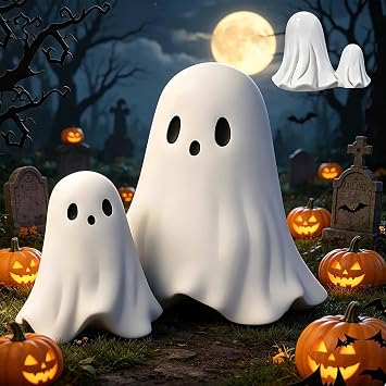 Halloween Ghost Figurine - Spooky Resin Ghost Statue Ornaments