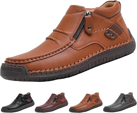 Mens Mid-top Chukka Boots,Fall/Winter Casual Dress Sneakers