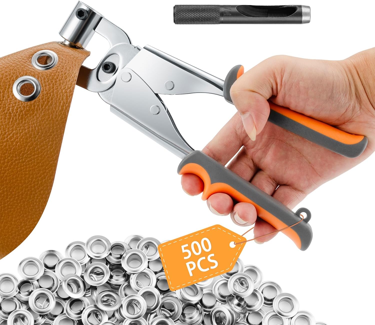 Nicrulp Ösenzange Set Mit 500 Ösen - Profi Werkzeug Für Planen & Leder