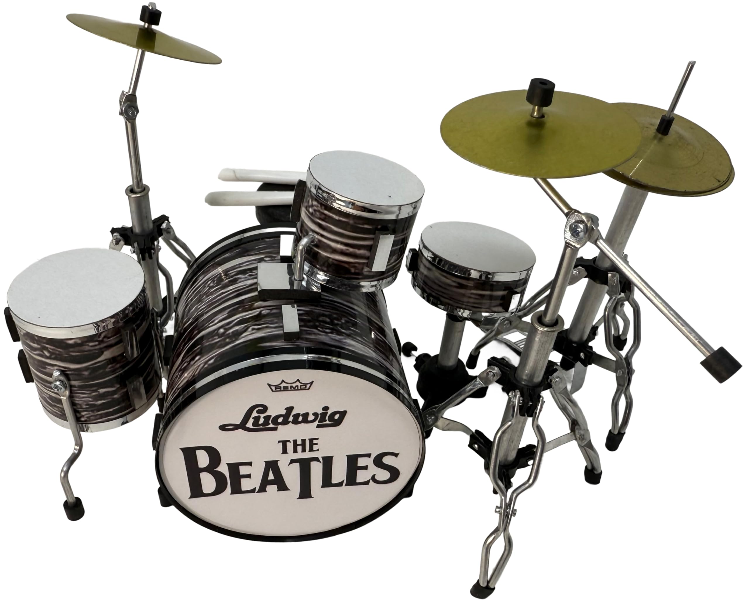 ROCKSTAR - Miniatura Bateria Acustica Black Flow BMD-001 Regalo Musical