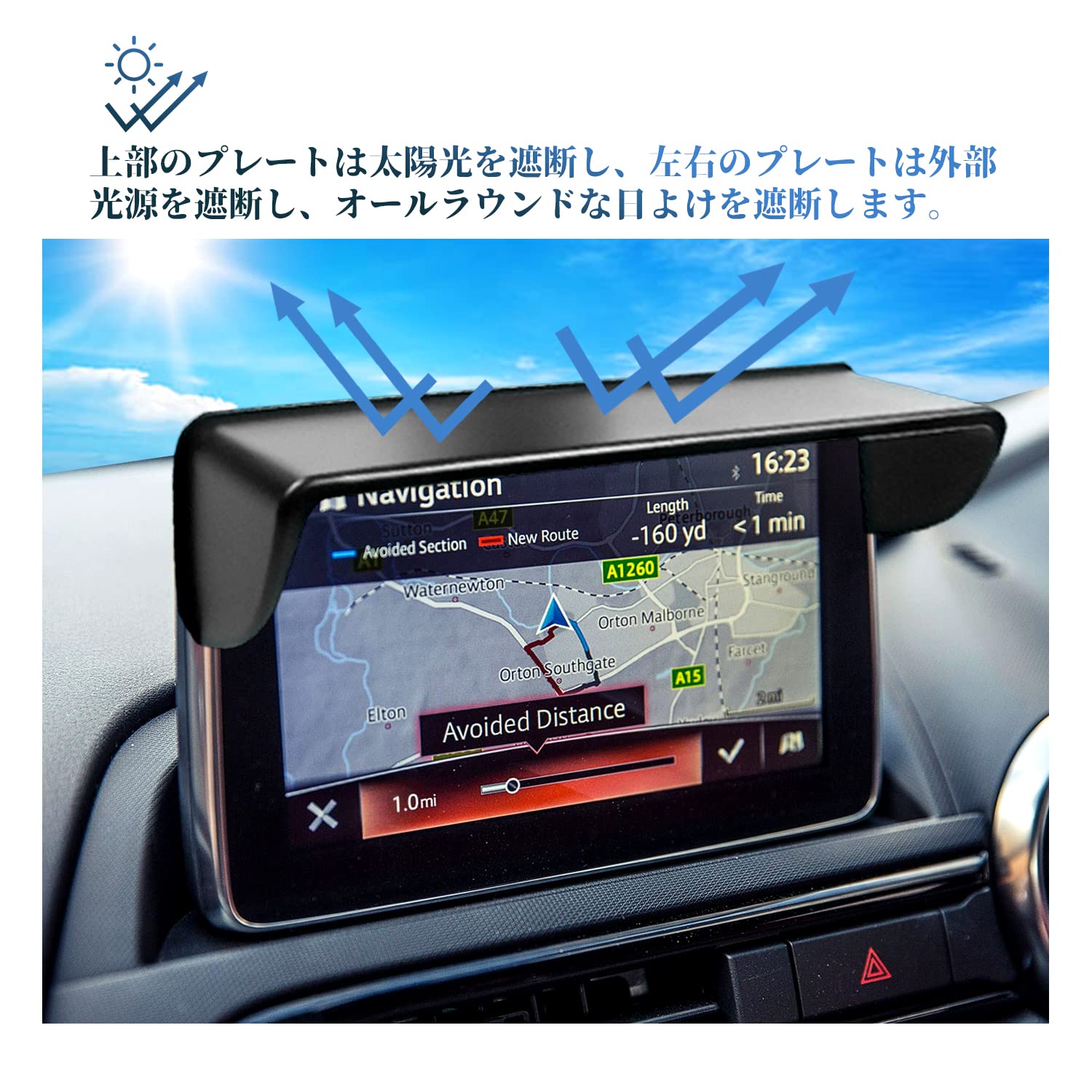 Amazon | SHAOHAO マツダ Mazda CX-3 専用カーナビバイザー 日よ