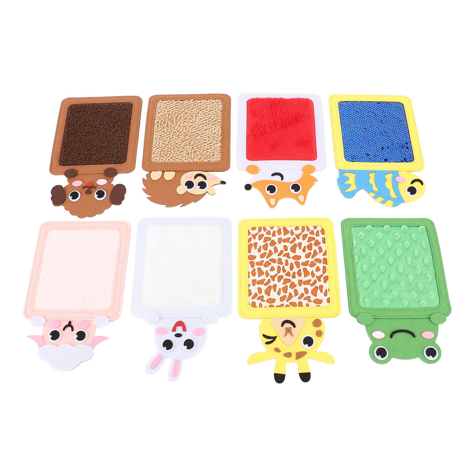 ACOGEDO Sensory Activity Mats Interactive Toy for Children 8pcs Sensory Mats Tactile Wall Panel Assorted Textured Floor Tiles - Image 3