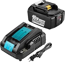 Powilling Compatible Makita 18V Battery Charger Set, Compatible with Makita DC18RC Charger, 14.4V-18V, 3A, BL1860, BL1860B, BL1830, BL1850, BL1890, etc