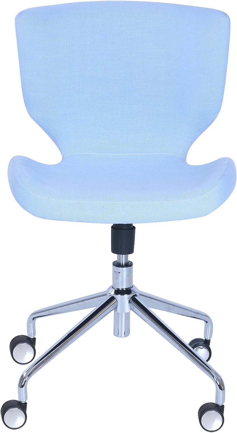 ELLE Décor Madeline Hourglass Task Chair in French Pastel Blue