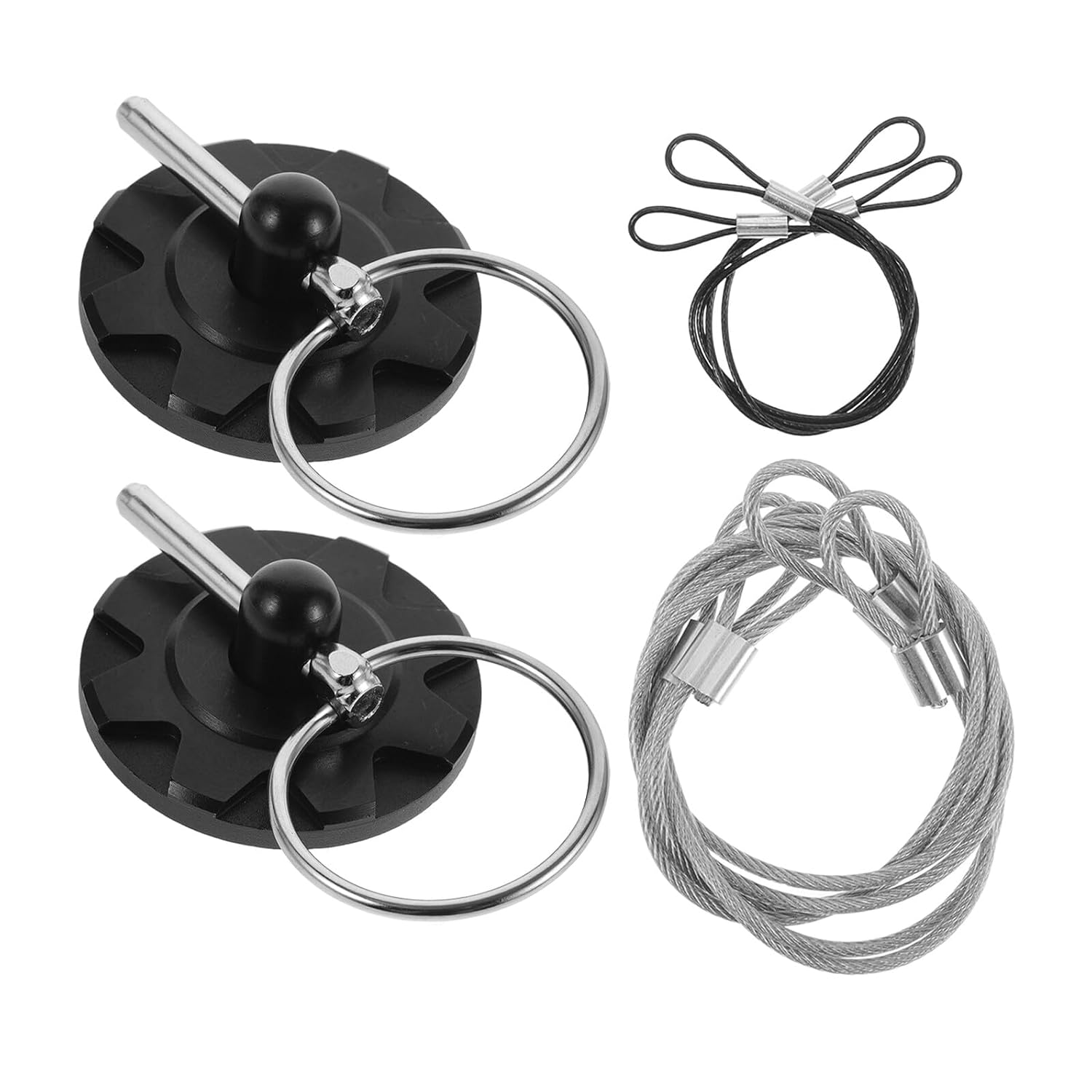 Universal CNC Aluminum Racing Hood Pin Lock Kit, Black Pin Latches for Car Truck SUV Engine Bonnet Security Exterior Accessories