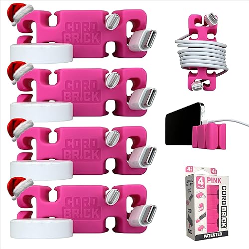 Miniatura 35 de CordBrick Relleno de calcetines para adultos, soporte para cables con peso, soporte para teléfono, organizador multiusos para mesita de noche, Negro