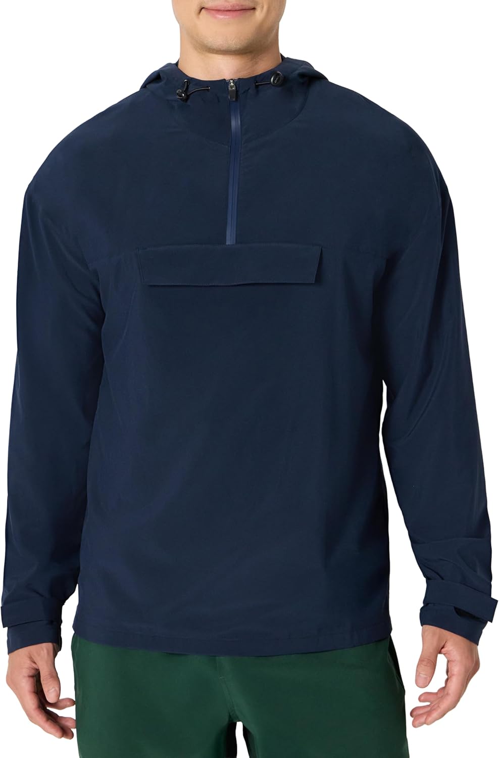 Amazon Essentials Men's Athletic Lightweight Stretch Woven Colorblock Anorak Jacket