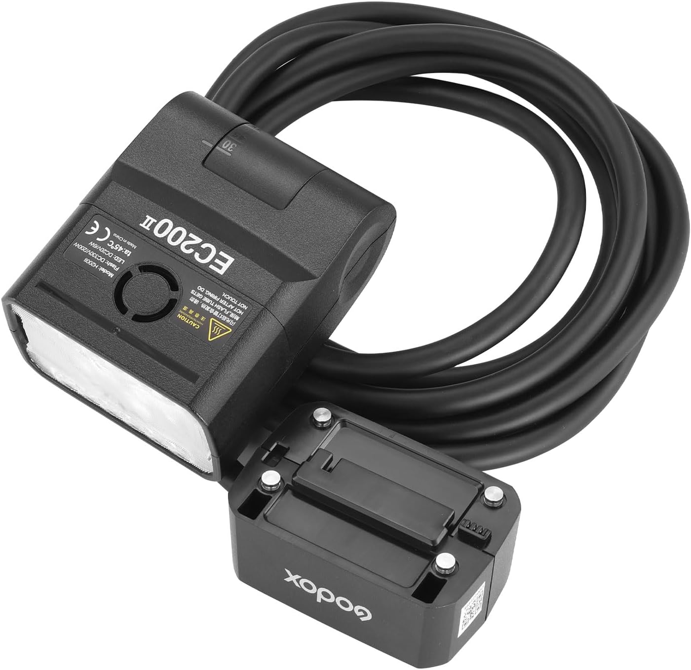 GODOX EC200II 200W Extension Flash Head with 2M Cable Portable Off-Camera Light Lamp Compatible Godox AD200ProII Pocket Flash Speedlite