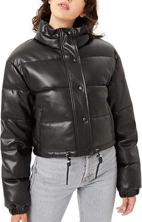Winter Quilted Padded Parka Coat at 