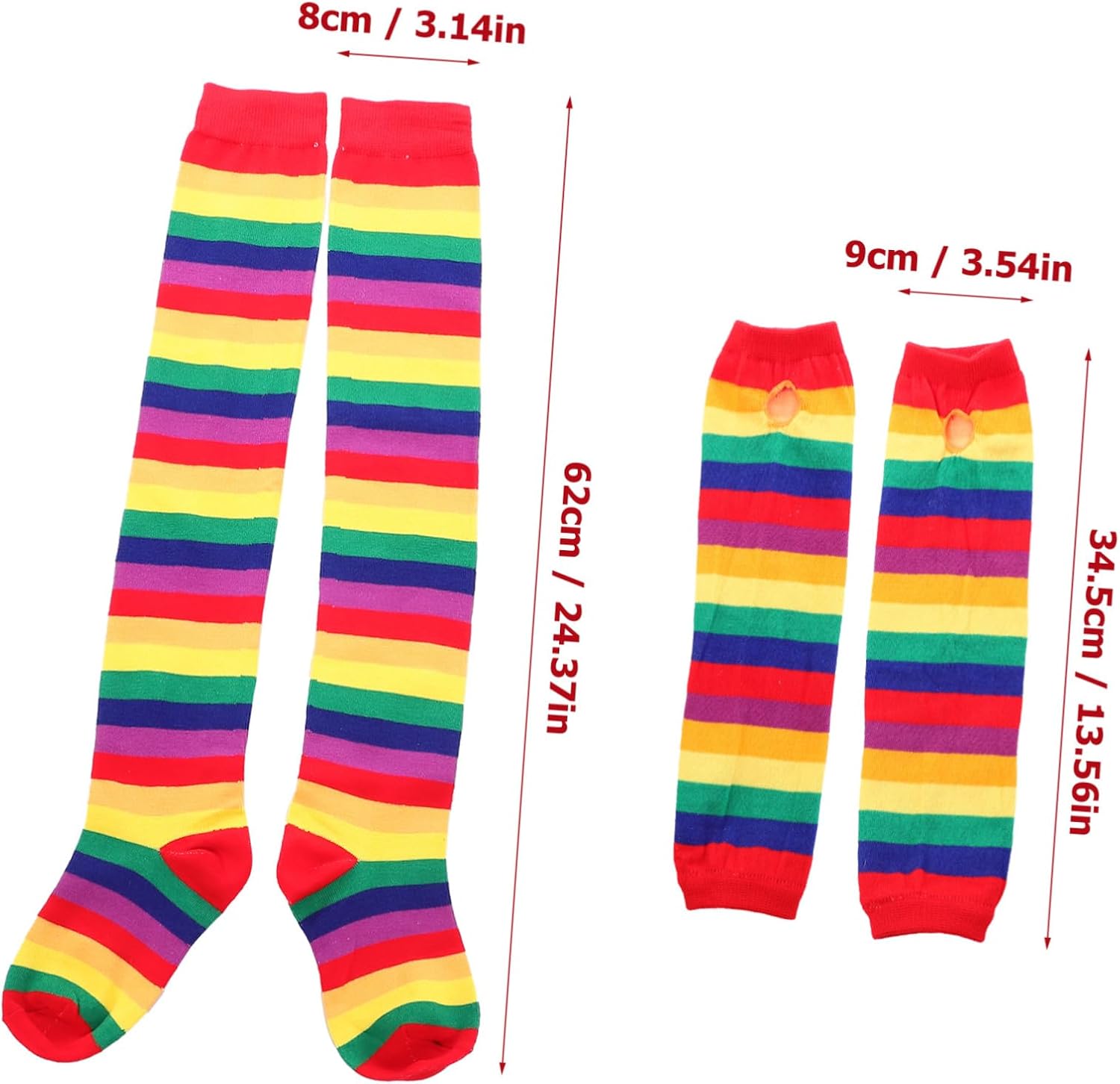 1Set Over Knee Socks and Arm Warmers for Women for Parties Cosplay Festivals Stage Performances Comfortable Material