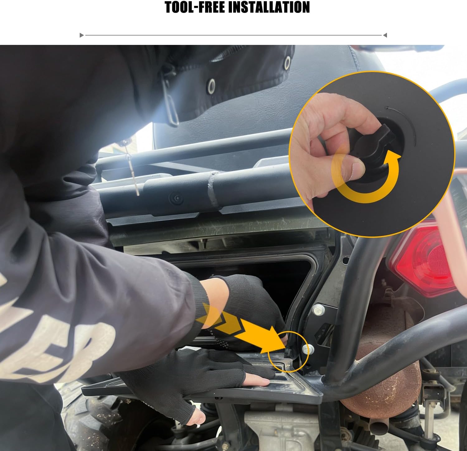 Tool Box Cover for Sportsman 450 570, Rear Storage Box Cover with Lock Latch Compatible with Polaris Sportsman 450 500 570 700 800 Touring 2006-2024 Accessories, Replace #5436349