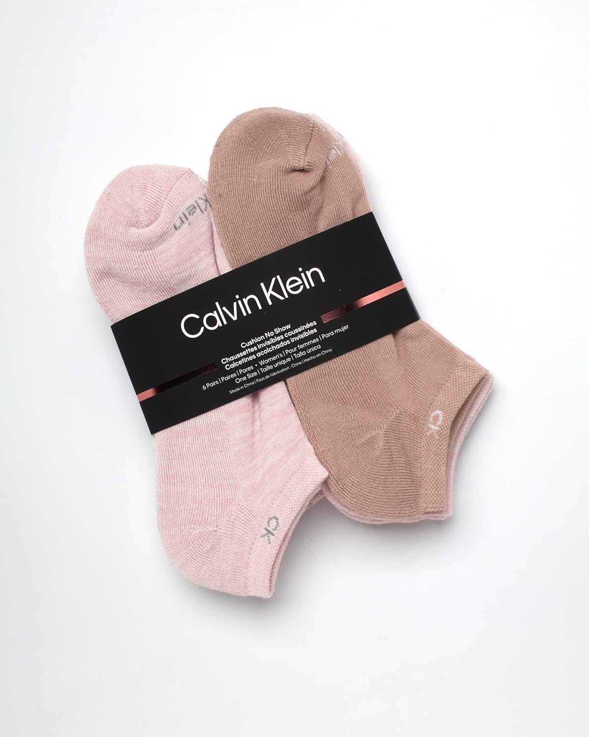 Calvin Klein Womens No Show Socks - 6 Pack Cushioned Athletic Performance Low Cut Running Socks for Women
