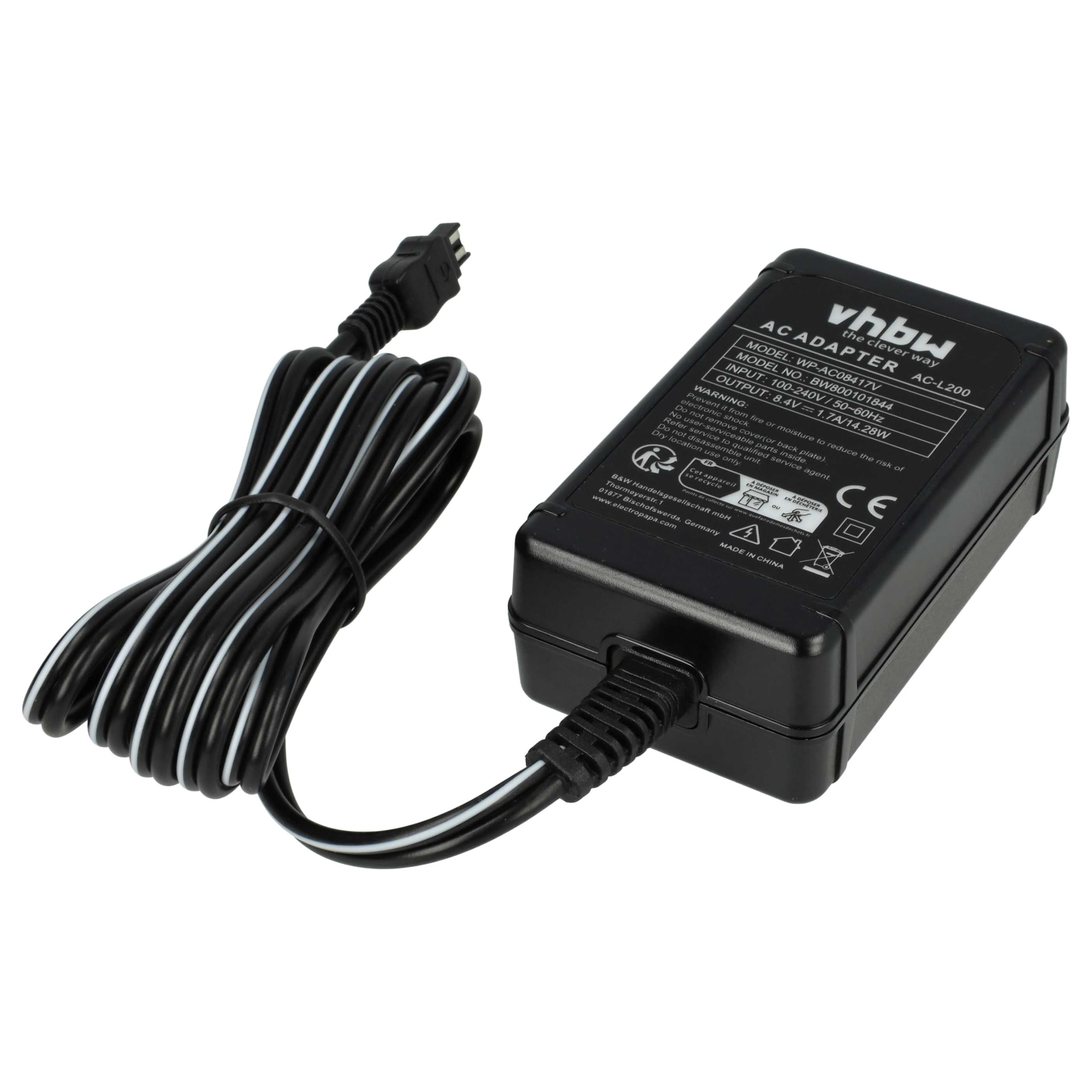 vhbw 1x Alimentation Compatible avec Sony caméscope DCR-​DVD92, DCR-​DVD92E, DCR-​DVD7, DCR-​HC1000, DCR-​DVD7E Appareil Photo numérique - 2m