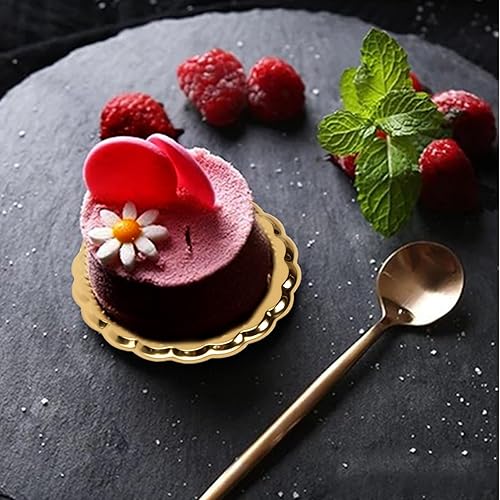 Miniatura 8 de 20 mini bases de pastel de mousse doradas, mini tablas para pasteles, exhibidores de postres, bases de pastelería para hornear cocina (3 pulgadas)