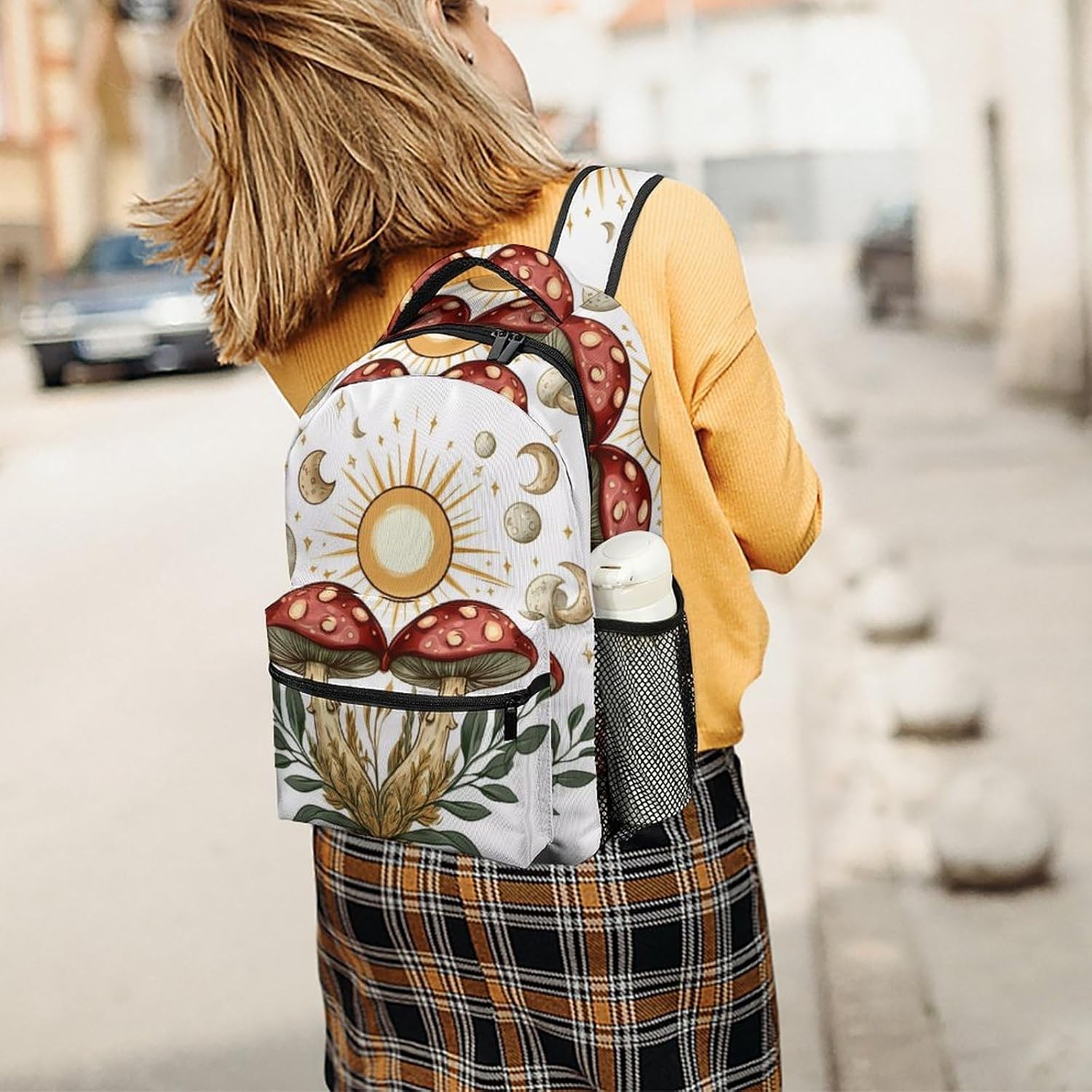 Mushroom Laptop Backpack Lightweight Travel Daypack Shoulder Bag for Men Women