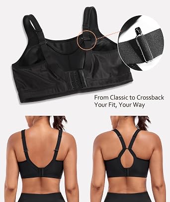 DotVol Women's High Impact Wireless Full Coverage Plus Size Everyday Sports Bra