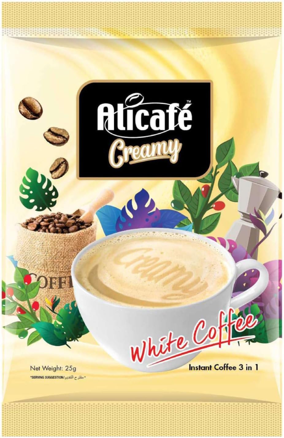 Alicafe 3in1 White Creamy Instant Coffee, 10 x 25 g