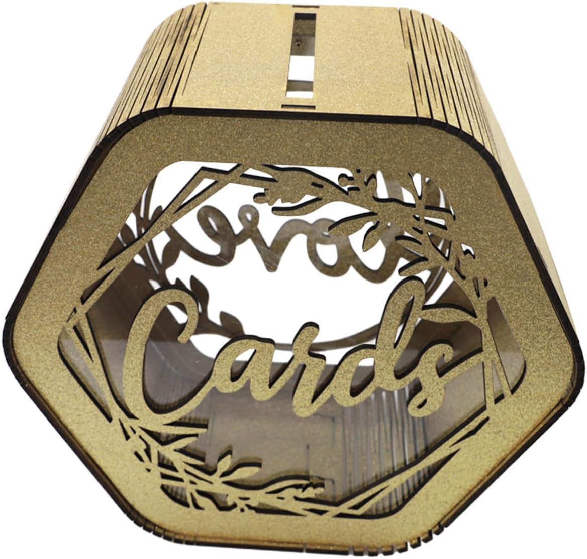 Abaodam Hollow Card Box Window Portable Decorative Keepsake Storage for Greeting Cards Envelopes for Weddings Anniversaries and Showers