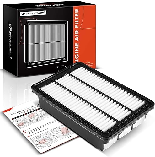 A-Premium Filtro de aire de motor compatible con Hyundai Santa Fe 2007 2008 2009, repuesto # 61949191