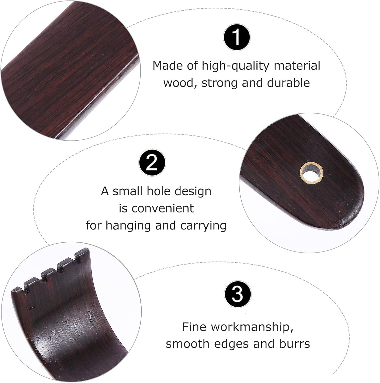 2pcs Wooden Back Scratcher Self-Therapeutic Massage Tool for Itch Relief Relaxation Portable and Easy to Clean Gift for Family