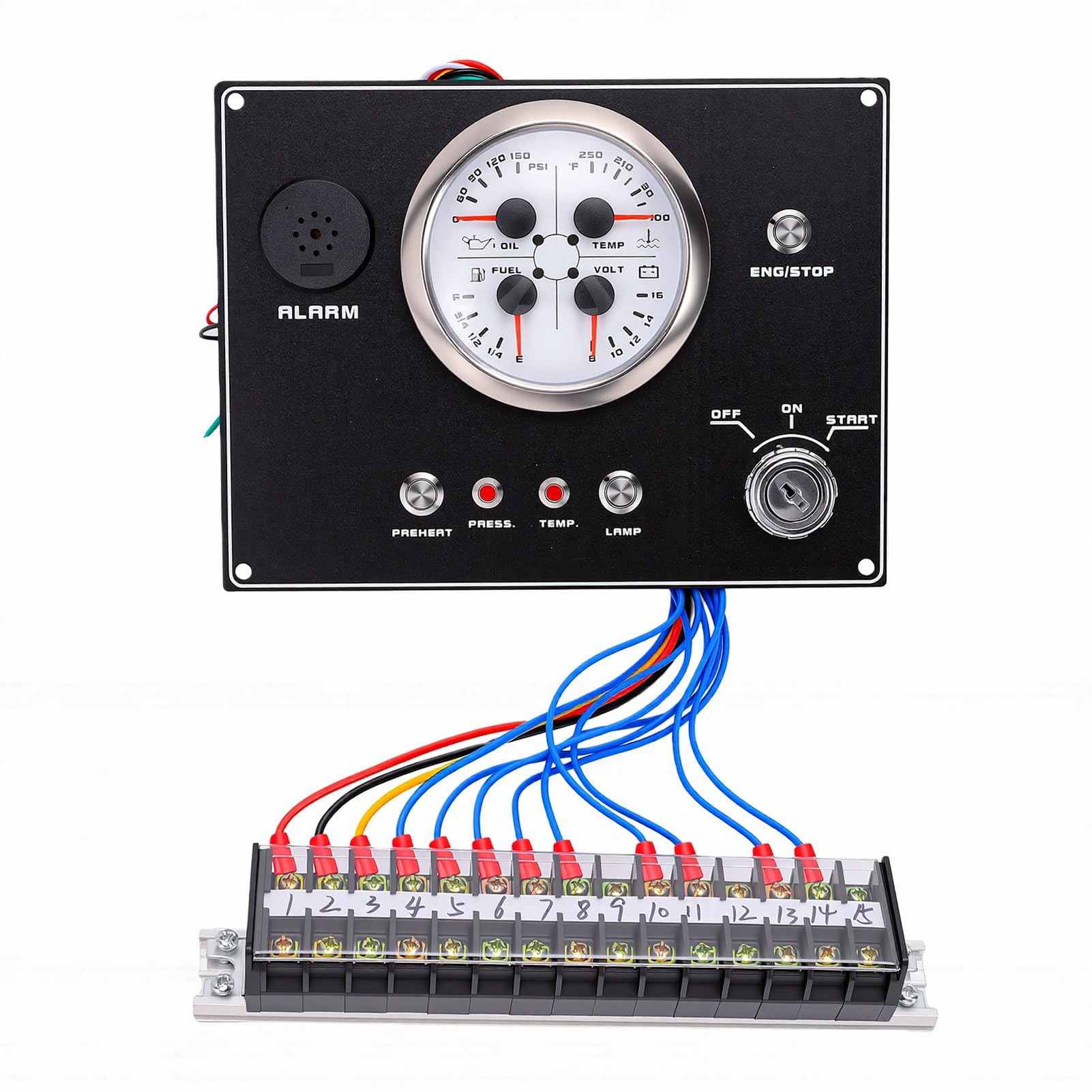 Panel de Instrumentos para Barcos 4 en 1 para Embarcaciones y