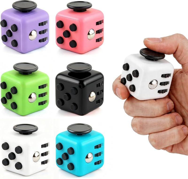 6 Pack Fidget Cubes Sensory Toy Set, Infinity Cube for Stress Relief