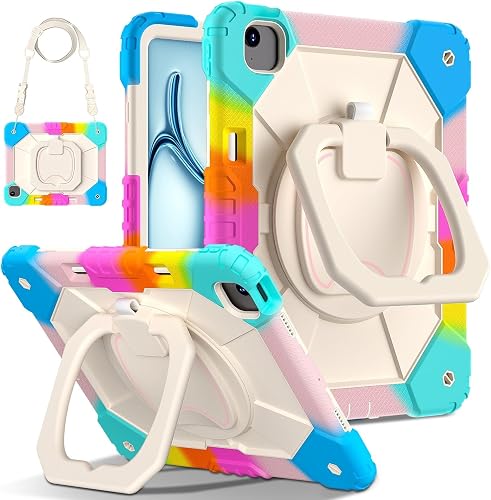 SUPERB. Ergonomic Kickstand Case for iPad Air 13 Inch (M2/M3/M4) (Colourful Blue)