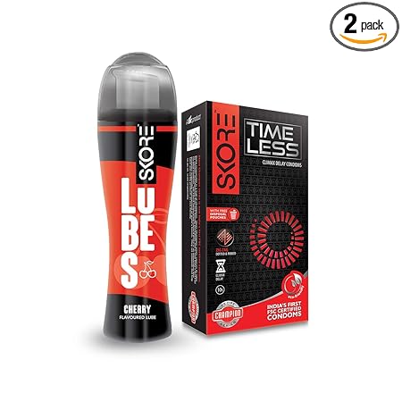 Skore Timeless Condoms 10s and Cherry Lubes 50 ml