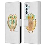 Head Case Designs Officially Licensed Wyanne Wise Owl Leather Wallet Case Compatible with Samsung Galaxy M14 5G
