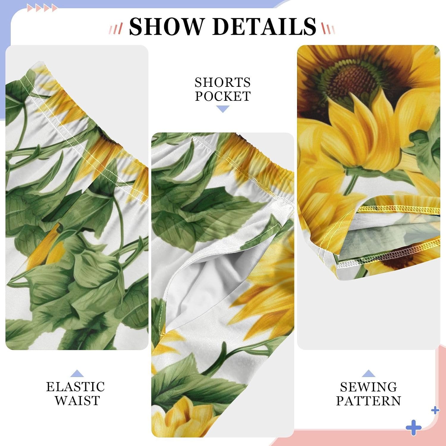 Sunflowers Yellow Soft Pajama Lounge Pants with Elastic Waist Pockets Long Sleepwear Pajama Bottoms for Christmas
