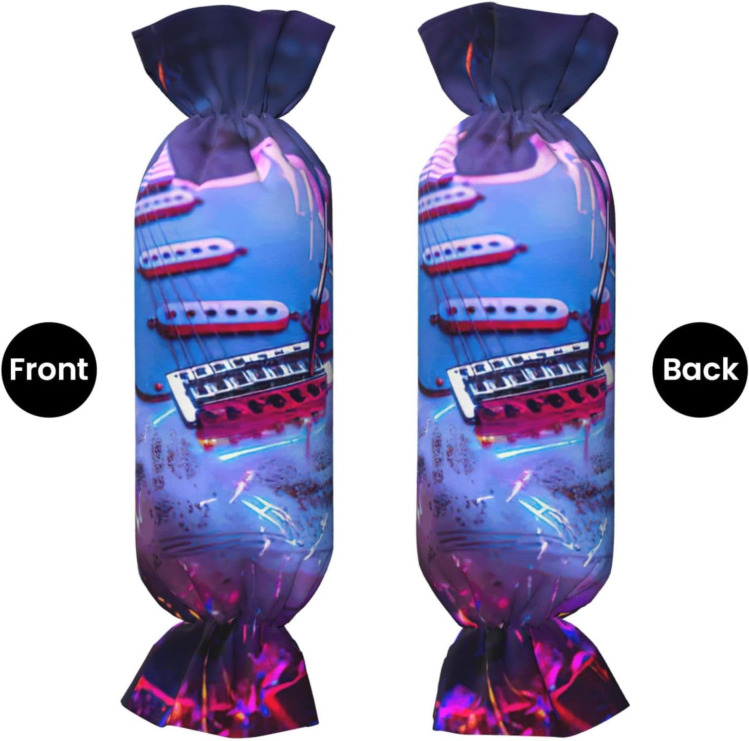 Nice Guitar Print Candy Cylindrical Comfortable Pillow Throw Pillows Home Decor Easy Maintenance