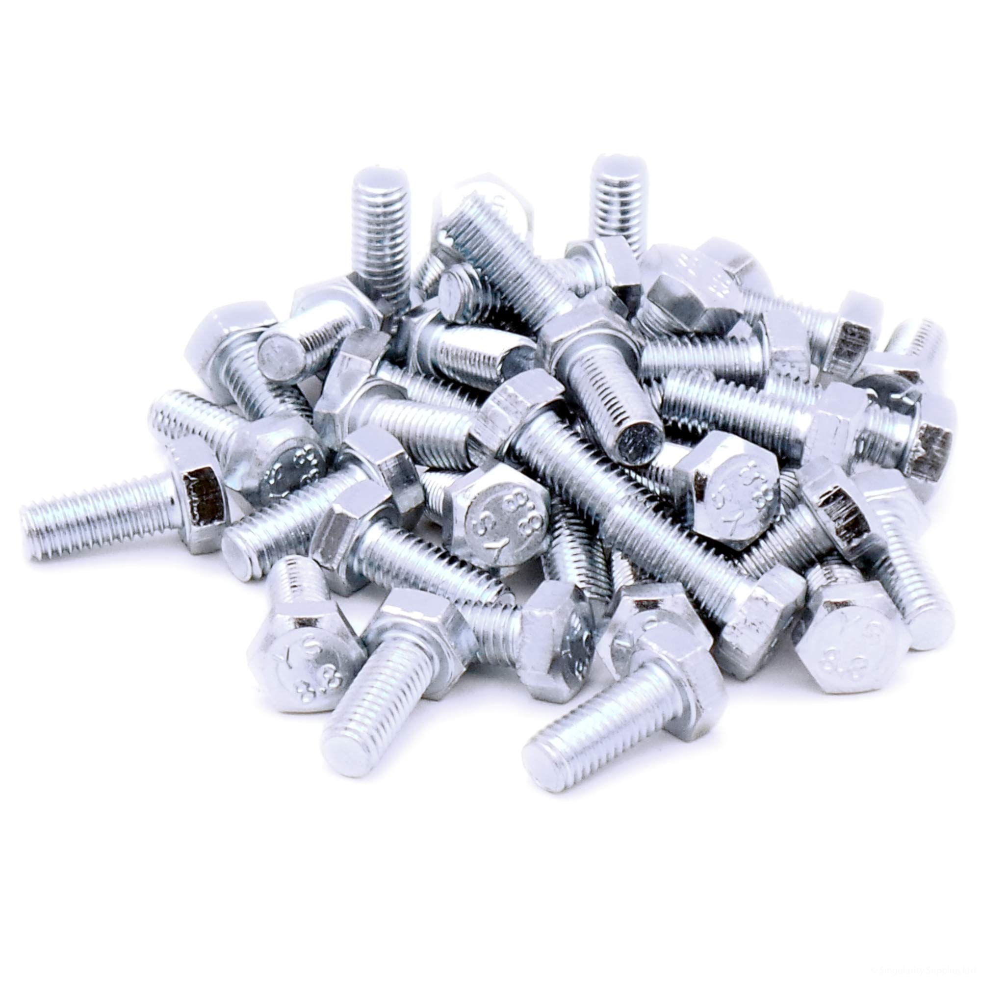 M5 (5mm x 16mm) Hex Bolt (Fully Threaded Setscrew) - Steel (Pack of 40)