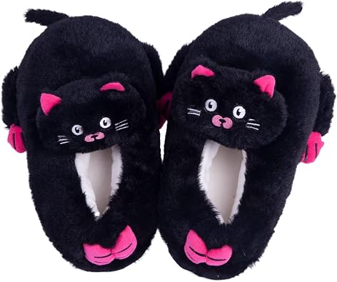 ARELUX Animal Slippers Cotton Adult Unisex, Cute Novelty Cat Panda Plush House Shoes with Non-Slip Sole, Warm Fuzzy Lining for Indoor Outdoor Cosplay Party Gift