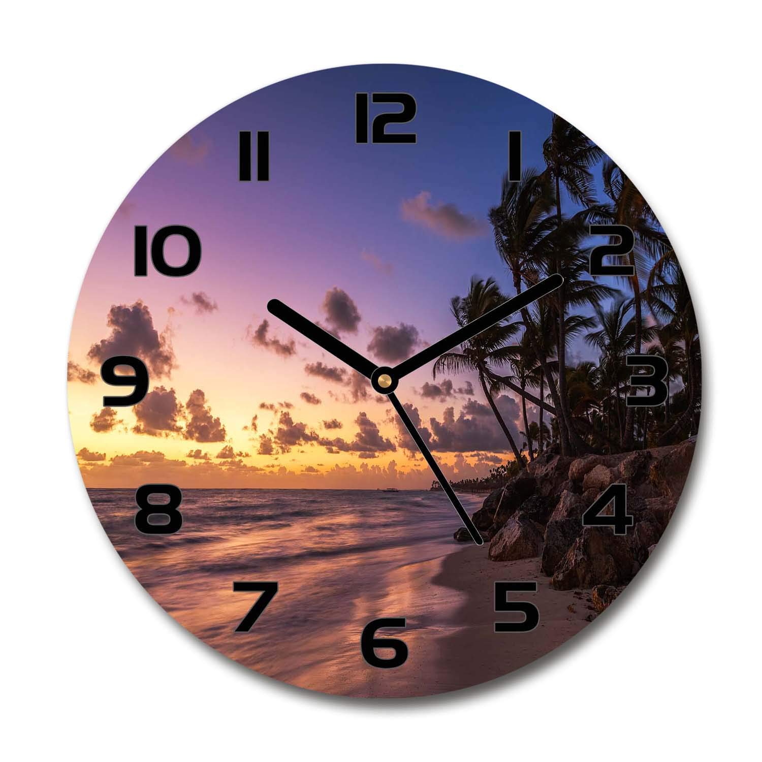 Horloge murale design en verre Tulup 60x60 cm pour décoration intérieure moderne