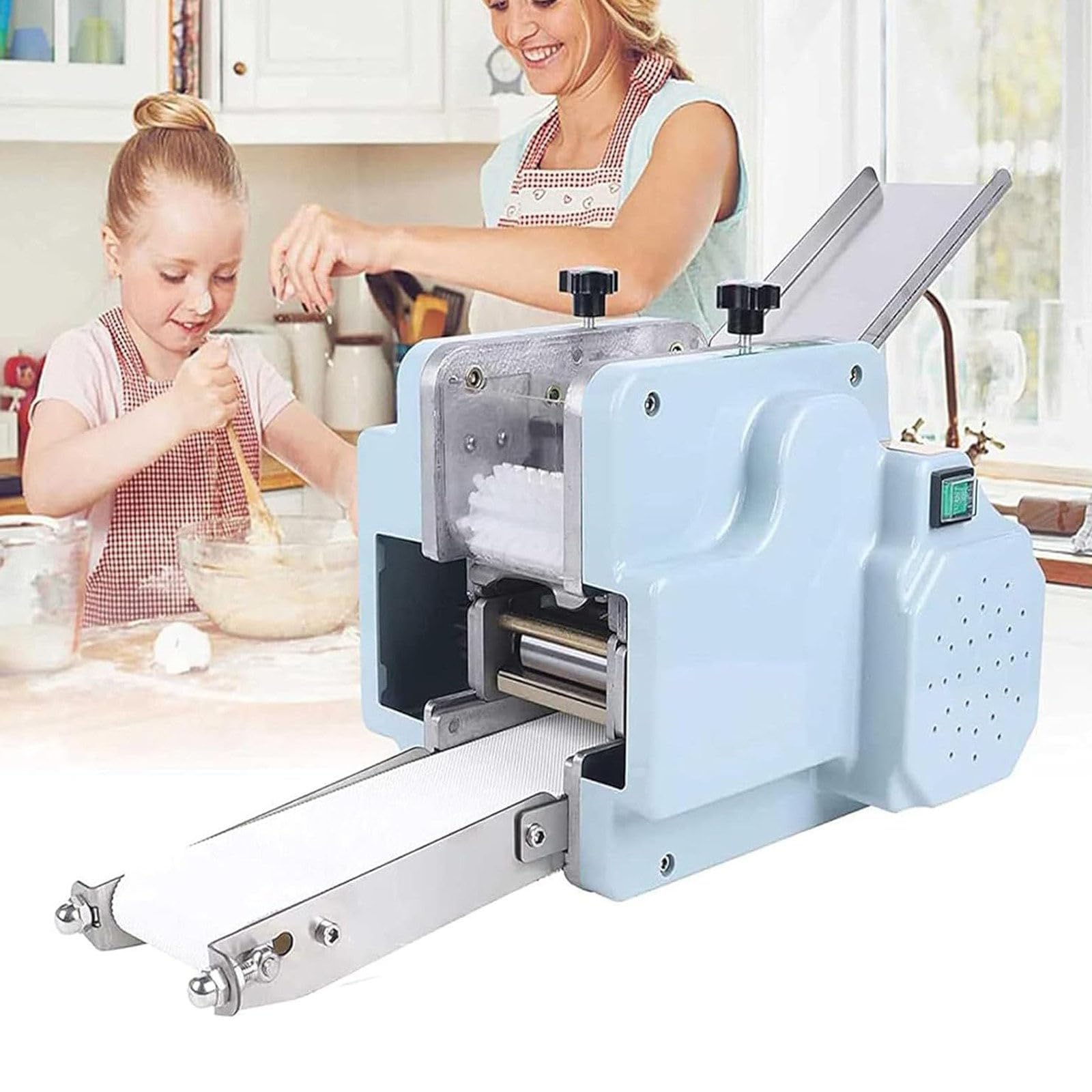FHRKA Sheeter Dumpling Wrapper Machine Electric Dumpling Wrapper Machine, Automatic Wonton and Ravioli Skin Maker,50pcs/Min (Ravioliskinmold)