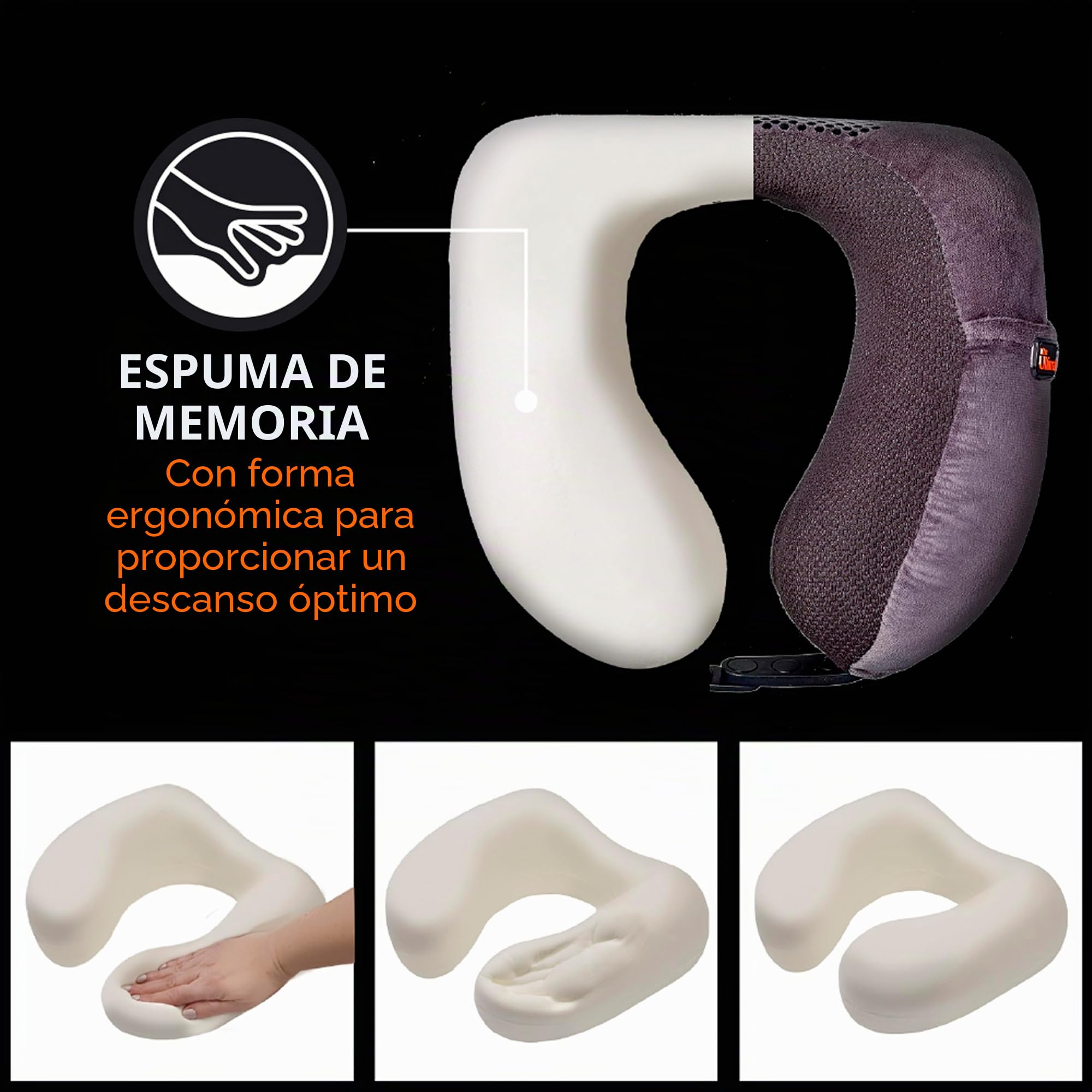 Go Travel Luxury Ultimate 3.0 Almohada de Viaje para el Cuello - (Ref 489.101)