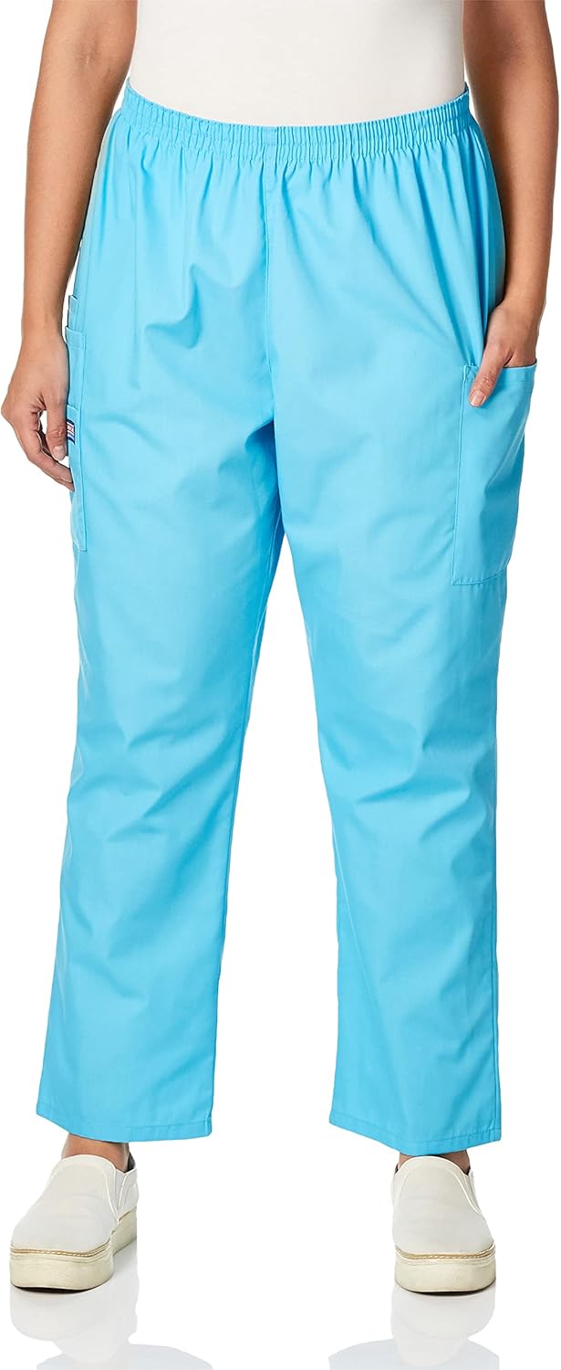 Cherokee Women's Workwear Elastic Waist Cargo Scrubs Pant