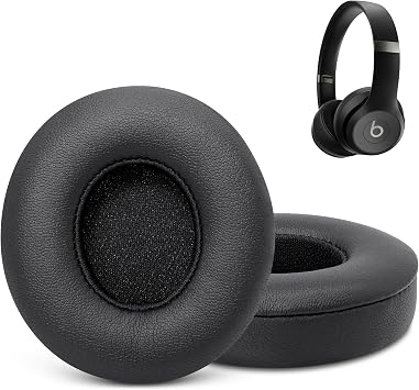 Replacement Earpads for Beats Solo 4 Wireless On-Ear Headphones -Black