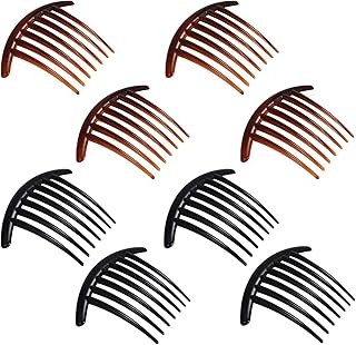 8-Piece French Twist Hair Comb Set – Plastic Side Combs for Women & Girls