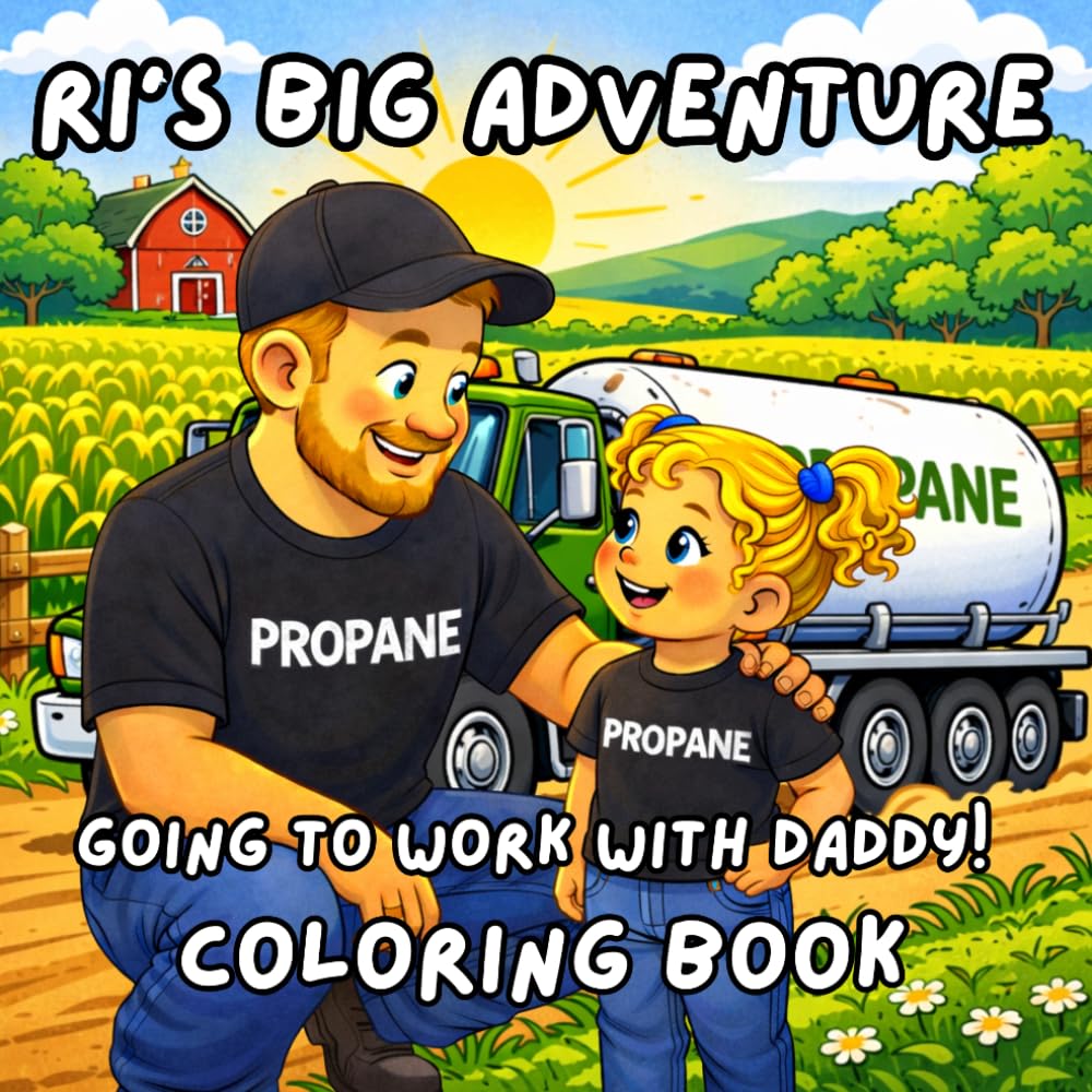 Ri's Big Adventure: Working with Daddy: A Toddler Coloring Book