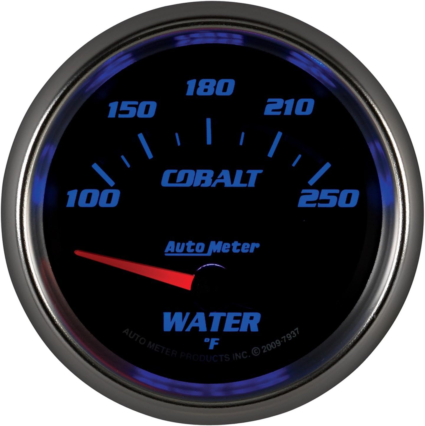 Auto Meter 7937 Cobalt 2-5/8" 100-250 Degree F Short Sweep Electric Water Temperature Gauge