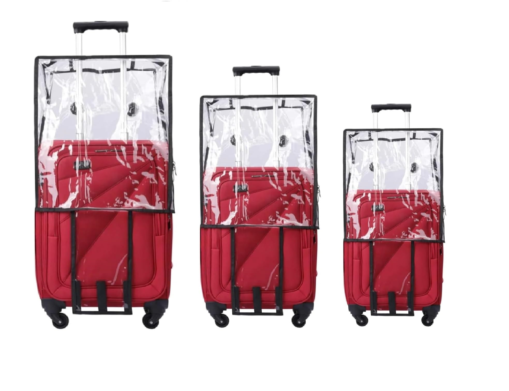 Waterproof & Dust Proof PVC Suitcase & Cover with Zip,Transparent Soft Luggage for VIP,Amarican turister, Safari,skybag(20 inch,24 inch & 28inch)-image-6