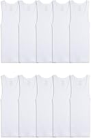 Fruit of the Loom Boys' Eversoft Cotton Tank Undershirts 10-Pack - Soft, Tag-Free, Breathable for Active Kids
