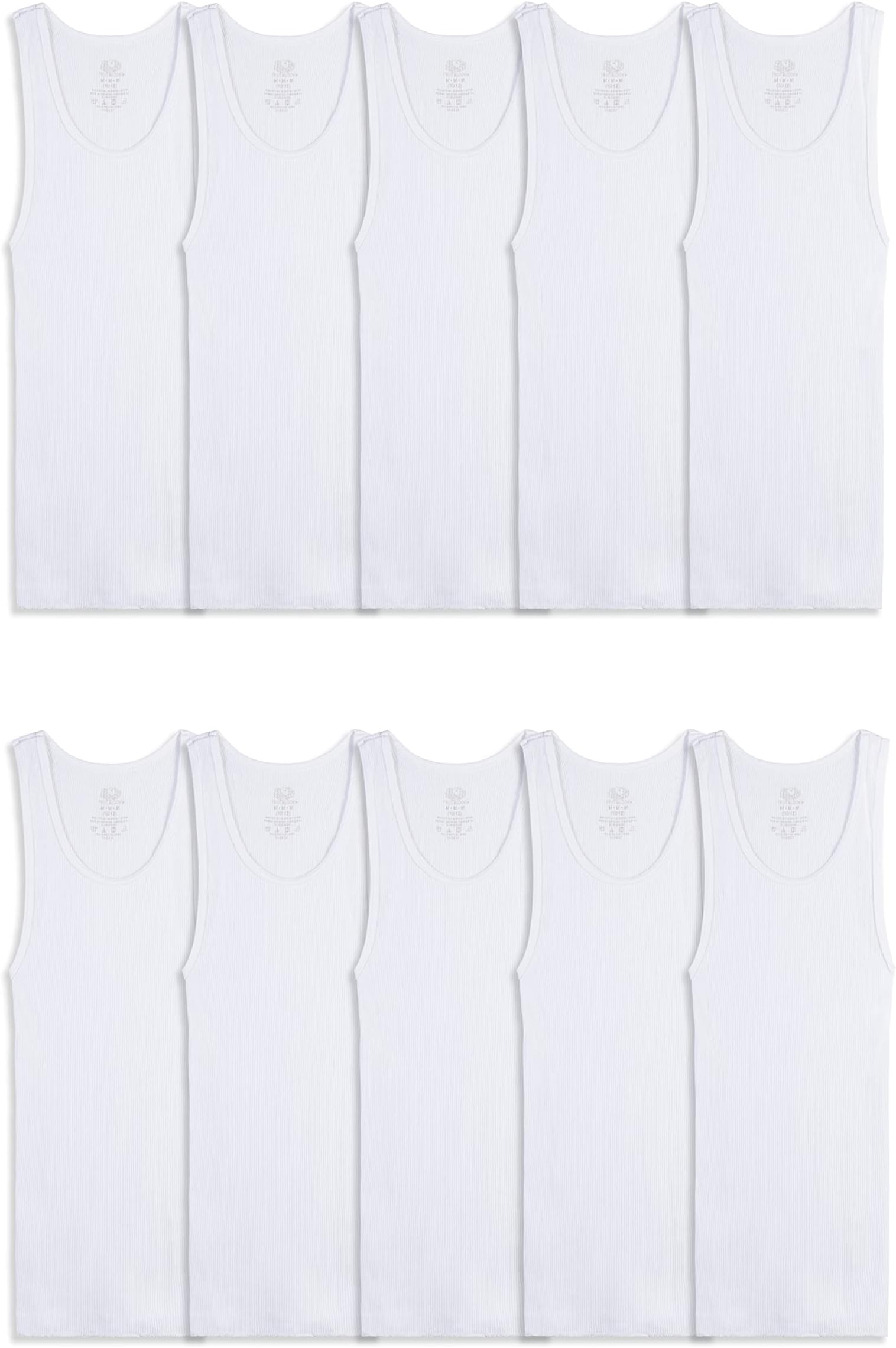 Fruit of the Loom Boys' Cotton Tank Top Undershirt (Multipack)