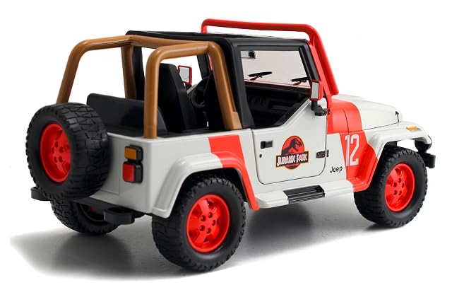 Foto 7 de 7 de Jada Toys Jeep Wrangler Jurassic Park, Coche Metal, Coleccionismo, Multicolor, 19 cm