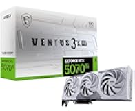 msi Gaming RTX 5070 Ti 16G Ventus 3X PZ OC Graphics Card (16GB GDDR7, 256-bit, Extreme Performance: 2482 MHz, DisplayPort x 3 2.1a, HDMI 2.1b, NVIDIA Blackwell Architecture)