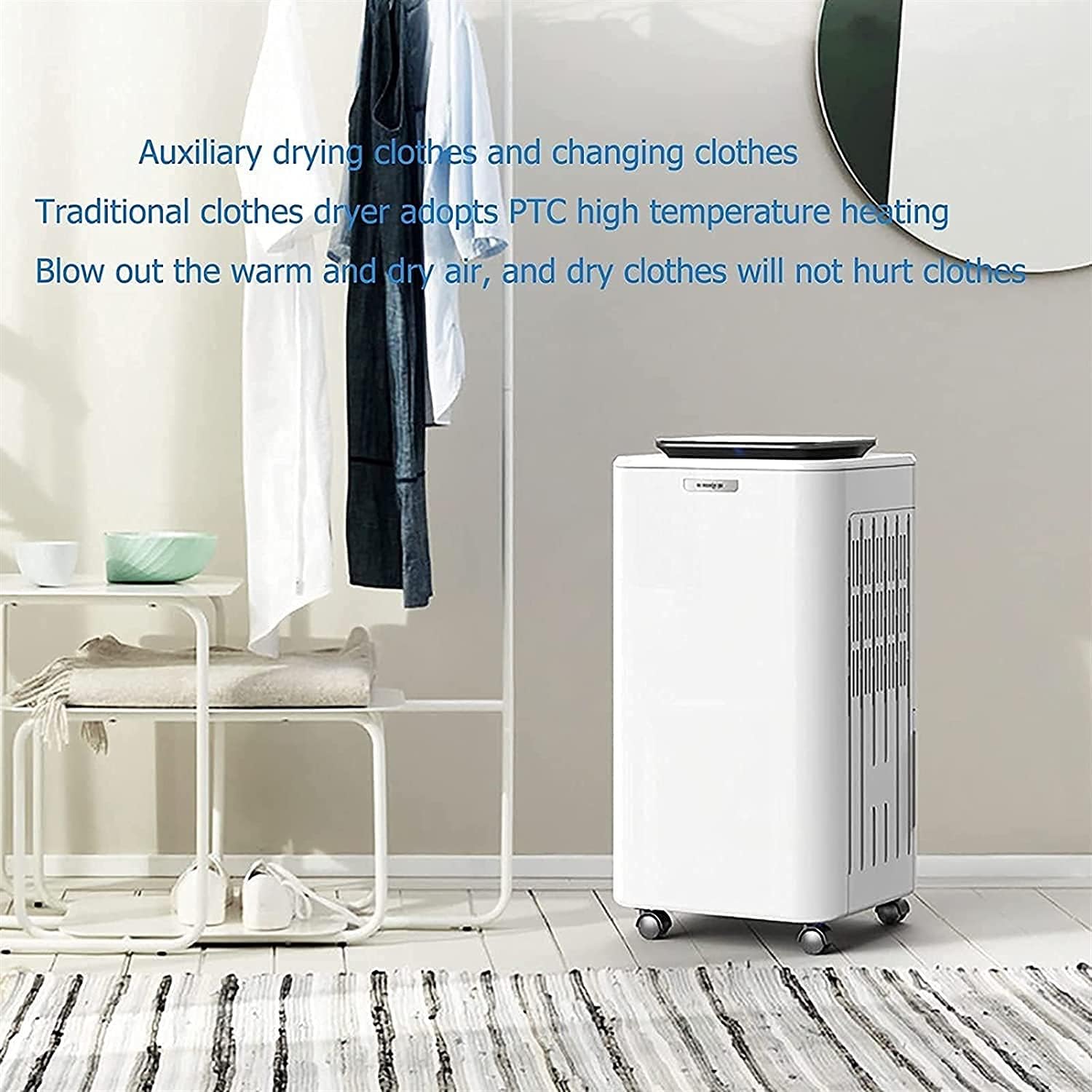 4500 Sq. Ft Dehumidifier for Home Basements Bedroom Garage Removes 9 Gallons Moisture/Day with Continuous Drain Hose 0.5 Gallons Water Tank and Four Air Outlets