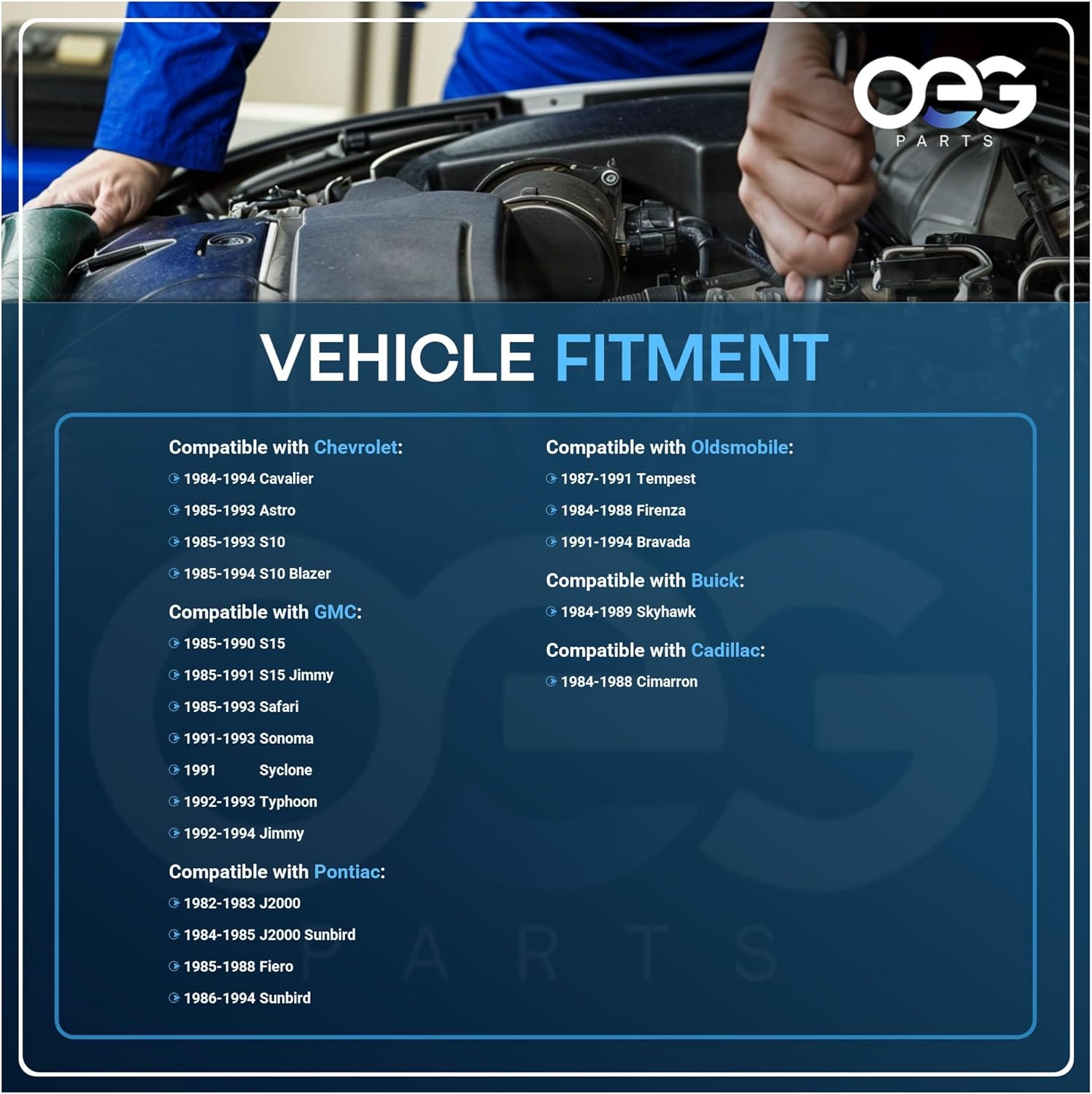 OEG Parts New Front Wiper Motor with Delay Function Compatible with Chevrolet Chevy S10 Blazer 1985-1994 & Pickup, Replaces GM 22039318, 22049813, 22049816, 22062913, 85-191, 40-191